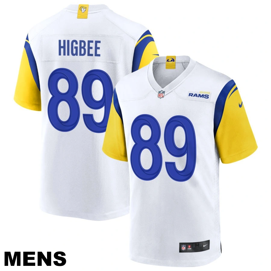 Men's Los Angeles Rams #89 Tyler Higbee White Alternate Jersey Men's Los Angeles Rams #89 Tyler Higbee White Alternate Jersey