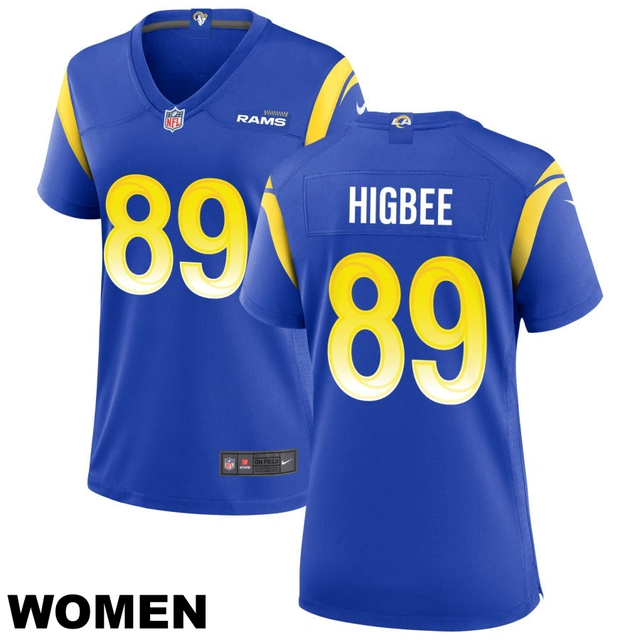 Women's #89 Tyler Higbee Los Angeles Rams Royal Game Jersey