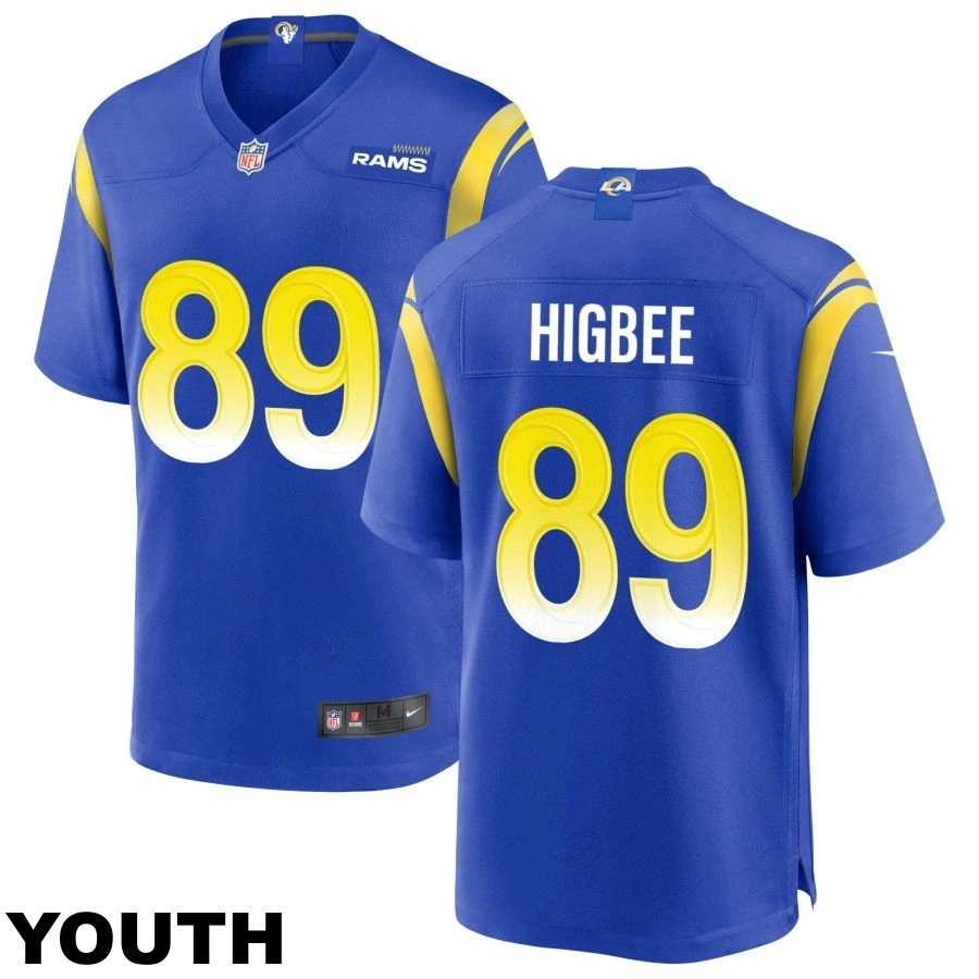Youth Los Angeles Rams #89 Tyler Higbee Royal Game Jersey Youth Los Angeles Rams #89 Tyler Higbee Royal Game Jersey
