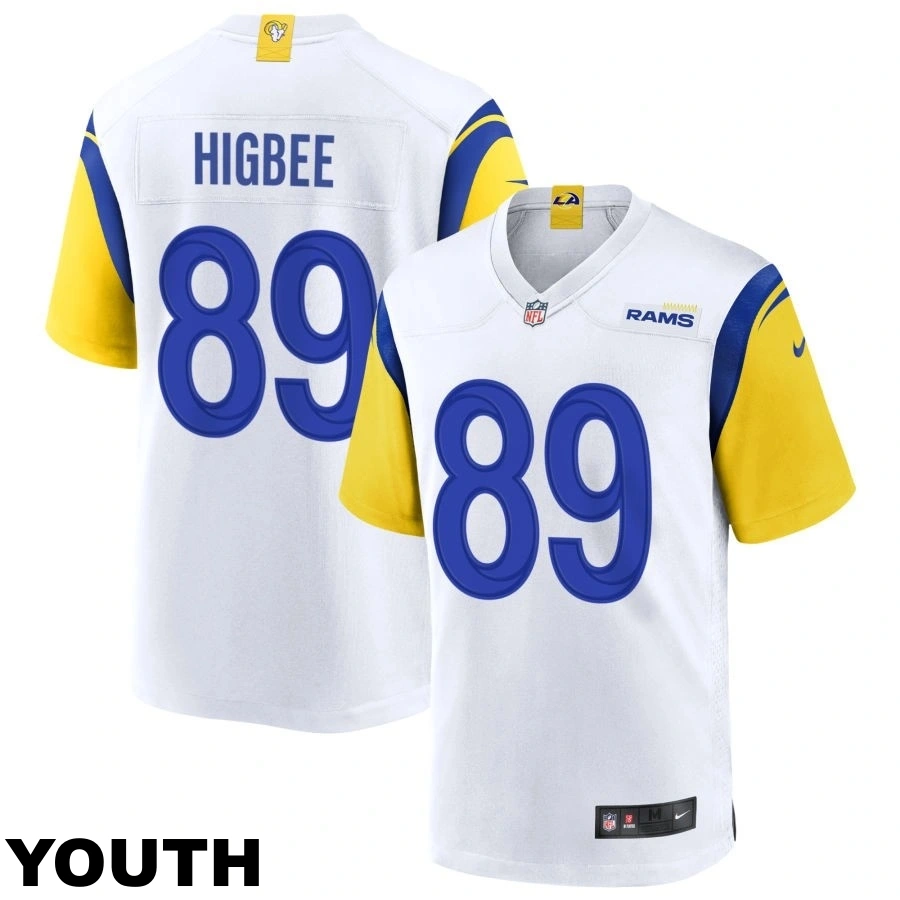 Youth Los Angeles Rams #89 Tyler Higbee White Alternate Jersey Youth Los Angeles Rams #89 Tyler Higbee White Alternate Jersey