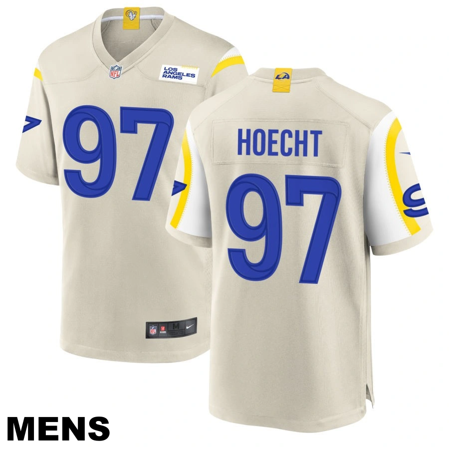 Men's #97 Michael Hoecht Los Angeles Rams Bone Game Jersey Men's #97 Michael Hoecht Los Angeles Rams Bone Game Jersey