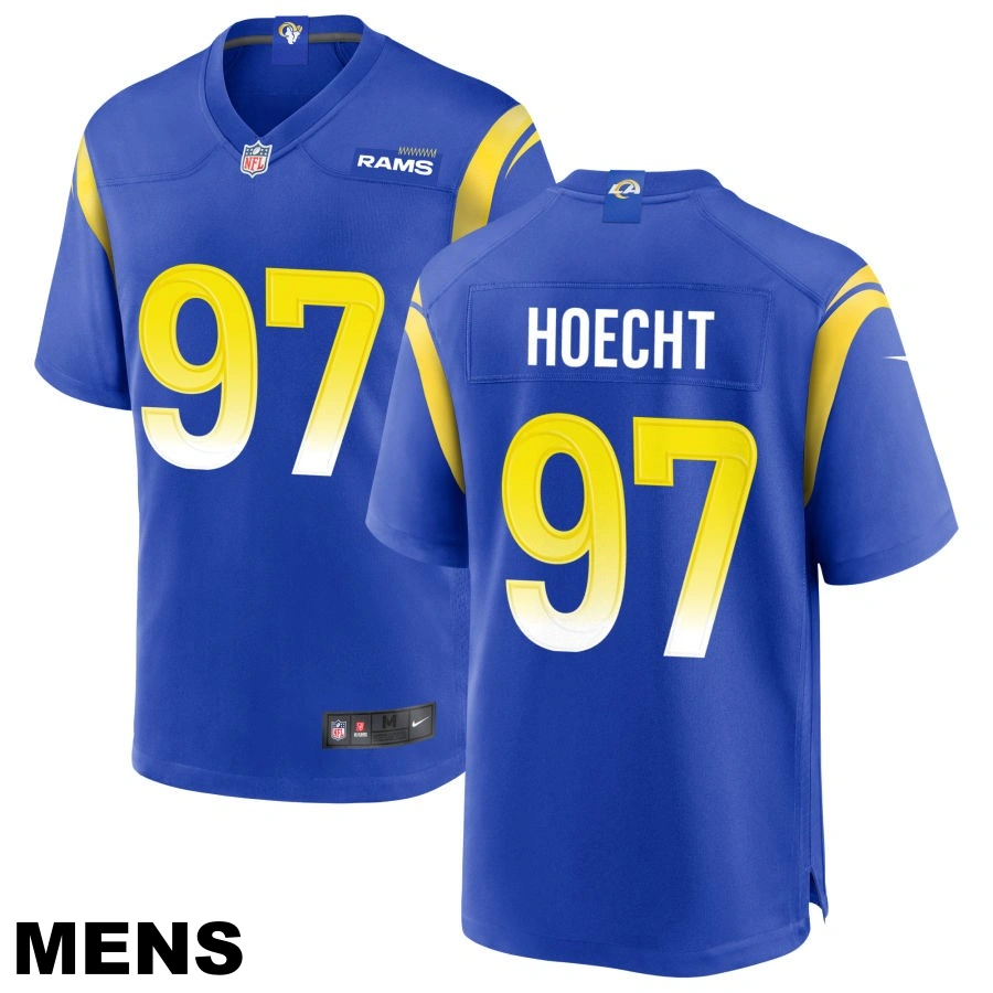 Men's Los Angeles Rams #97 Michael Hoecht Royal Game Jersey Men's Los Angeles Rams #97 Michael Hoecht Royal Game Jersey