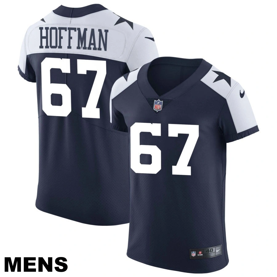 Men's Dallas Cowboys #67 Brock Hoffman Navy Alternate Vapor Elite Jersey