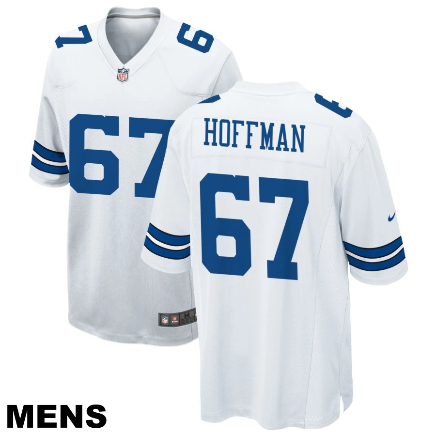 Men's Dallas Cowboys #67 Brock Hoffman White Game Jersey Men's Dallas Cowboys #67 Brock Hoffman White Game Jersey