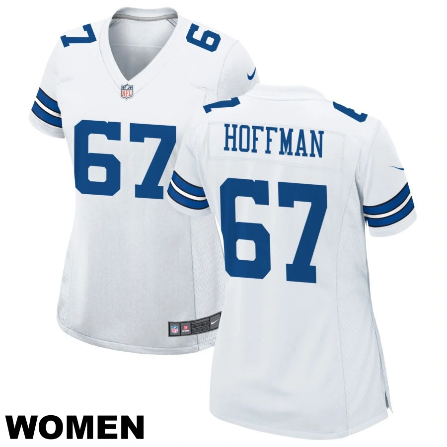 Women's #67 Brock Hoffman White Dallas Cowboys Game Jersey Women's #67 Brock Hoffman White Dallas Cowboys Game Jersey