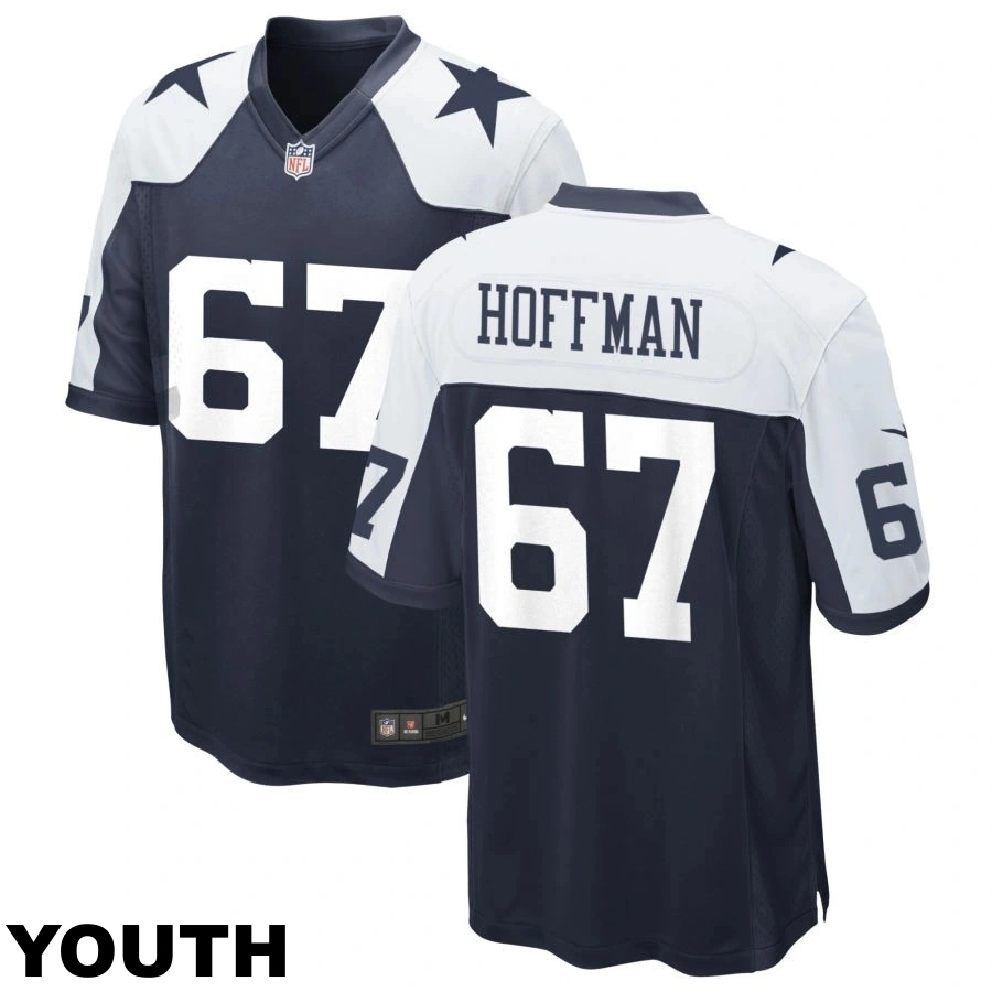 Youth Dallas Cowboys #67 Brock Hoffman Navy Alternate Game Jersey Youth Dallas Cowboys #67 Brock Hoffman Navy Alternate Game Jersey