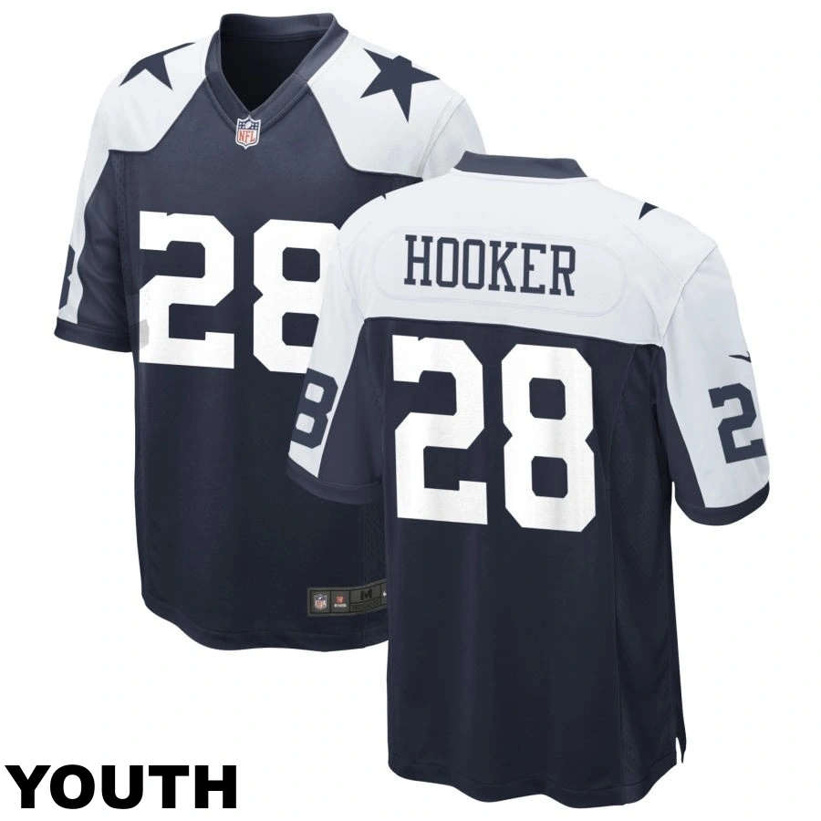 Youth Dallas Cowboys #28 Malik Hooker Navy Alternate Game Jersey Youth Dallas Cowboys #28 Malik Hooker Navy Alternate Game Jersey