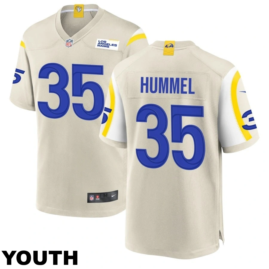 Youth #35 Jacob Hummel Los Angeles Rams Bone Game Jersey Youth #35 Jacob Hummel Los Angeles Rams Bone Game Jersey