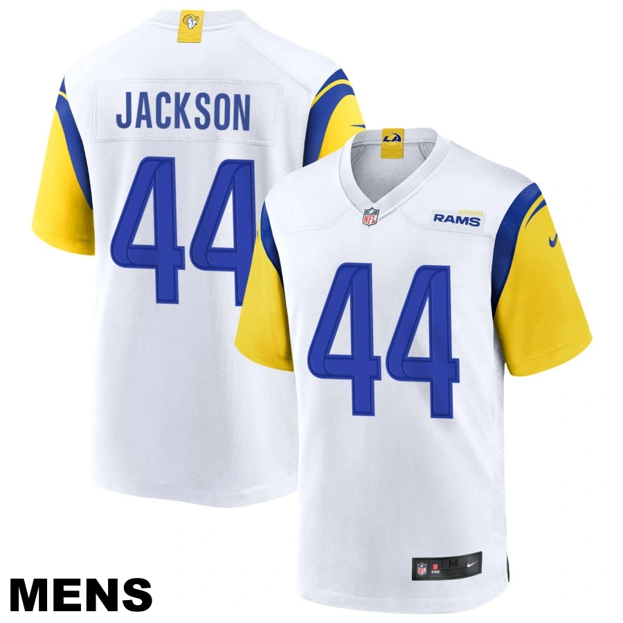 Men's Los Angeles Rams #44 Brennan Jackson White Alternate Jersey