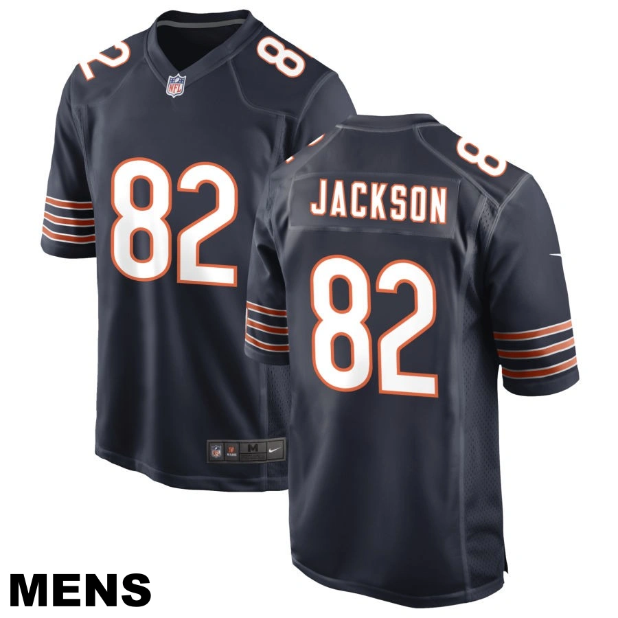 Men's Chicago Bears #82 John Jackson Navy Game Jersey Men's Chicago Bears #82 John Jackson Navy Game Jersey