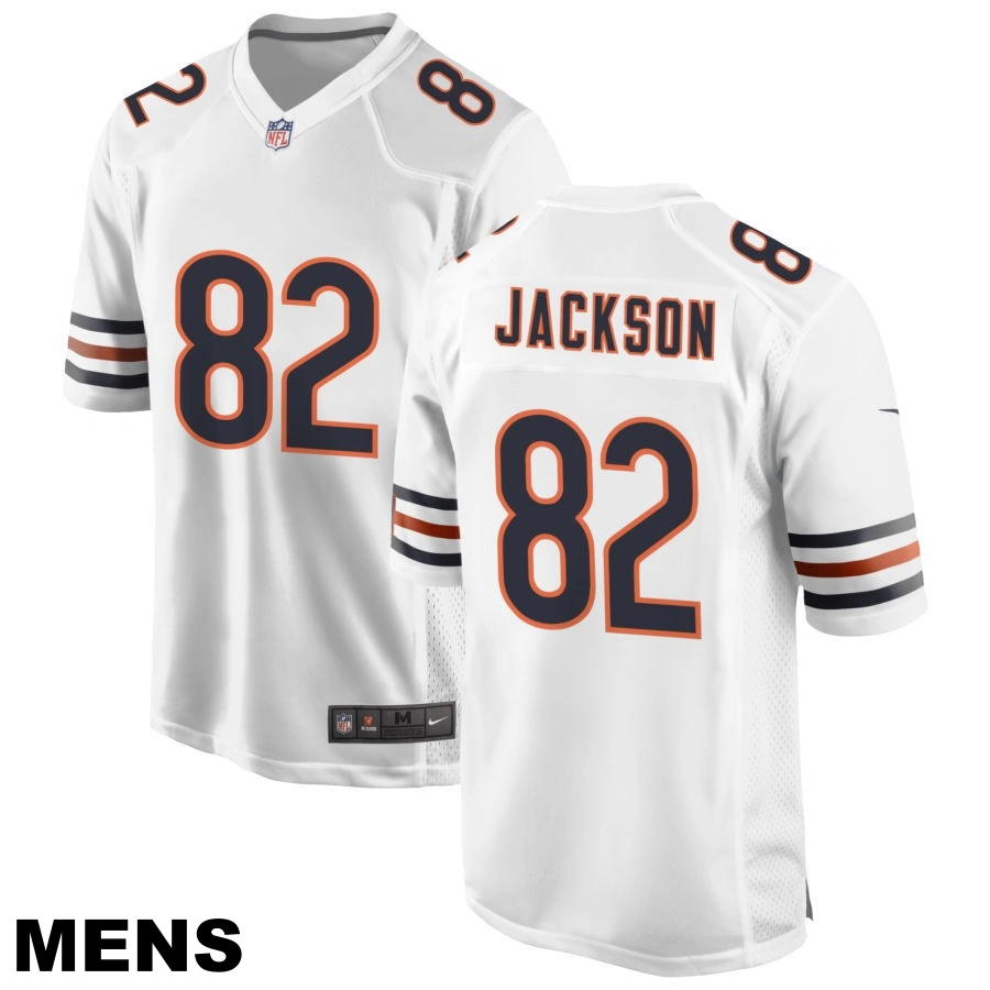Men's Chicago Bears #82 John Jackson White Game Jersey Men's Chicago Bears #82 John Jackson White Game Jersey