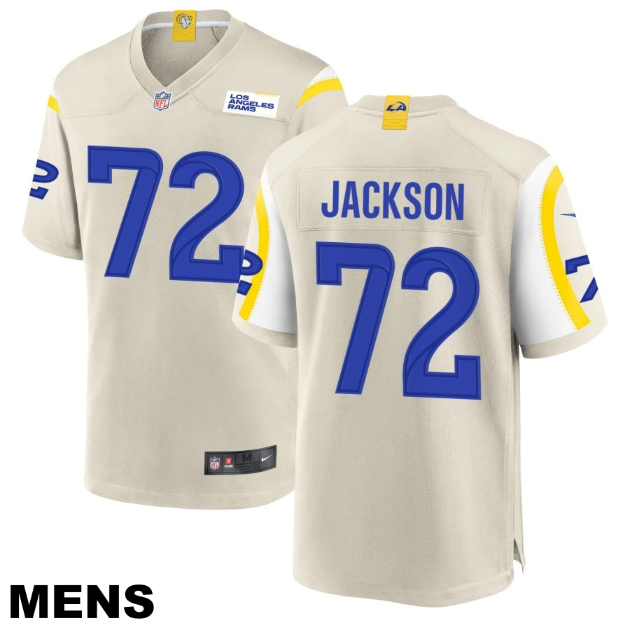Men's #72 Jonah Jackson Los Angeles Rams Bone Game Jersey Men's #72 Jonah Jackson Los Angeles Rams Bone Game Jersey