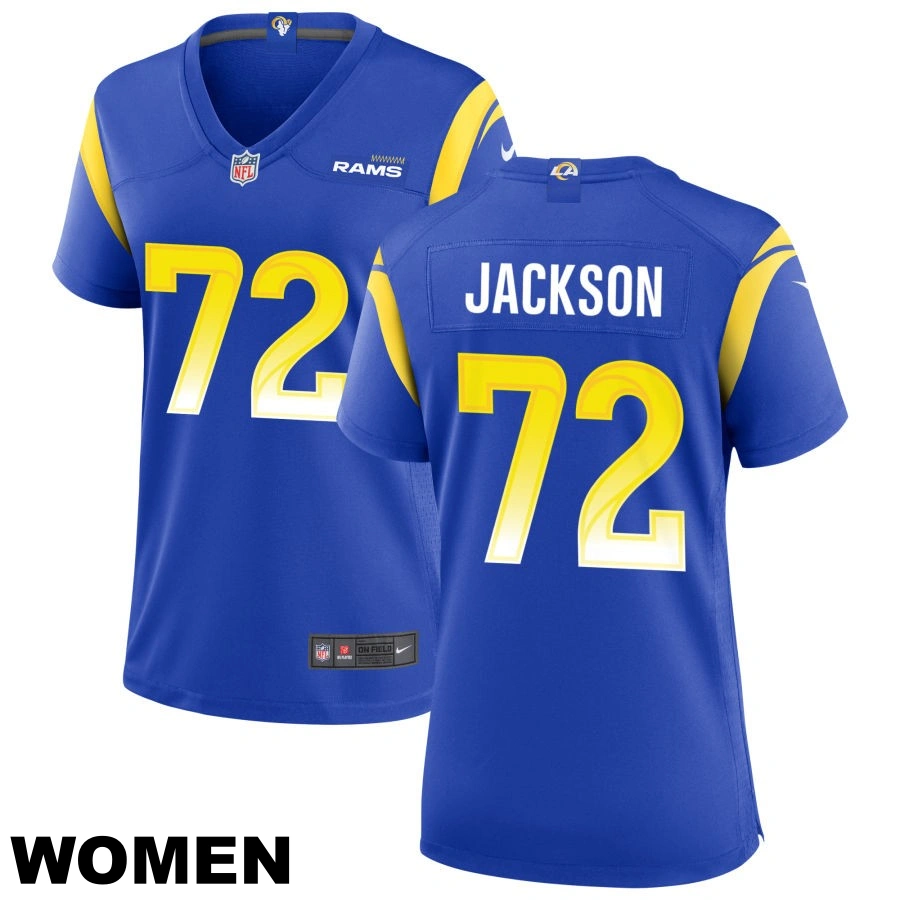 Women's #72 Jonah Jackson Los Angeles Rams Royal Game Jersey