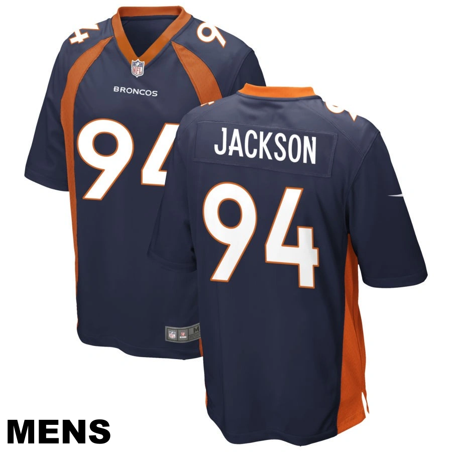 Men's Denver Broncos #94 Jordan Jackson Navy Alternate Game Jersey Men's Denver Broncos #94 Jordan Jackson Navy Alternate Game Jersey
