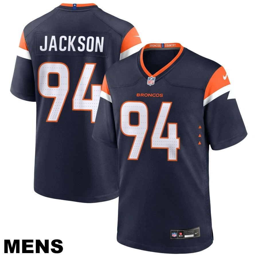 Men's Denver Broncos #94 Jordan Jackson Navy Alternate Mile High Collection Game Jersey Men's Denver Broncos #94 Jordan Jackson Navy Alternate Mile High Collection Game Jersey