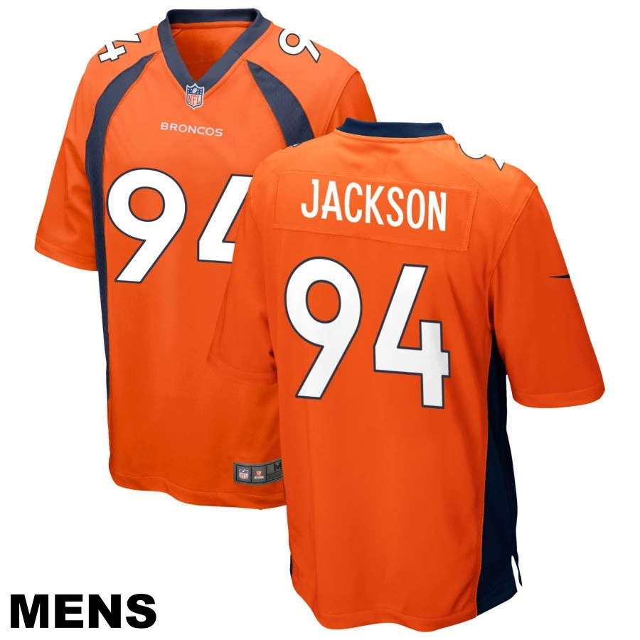 Men's Denver Broncos #94 Jordan Jackson Orange Game Jersey Men's Denver Broncos #94 Jordan Jackson Orange Game Jersey