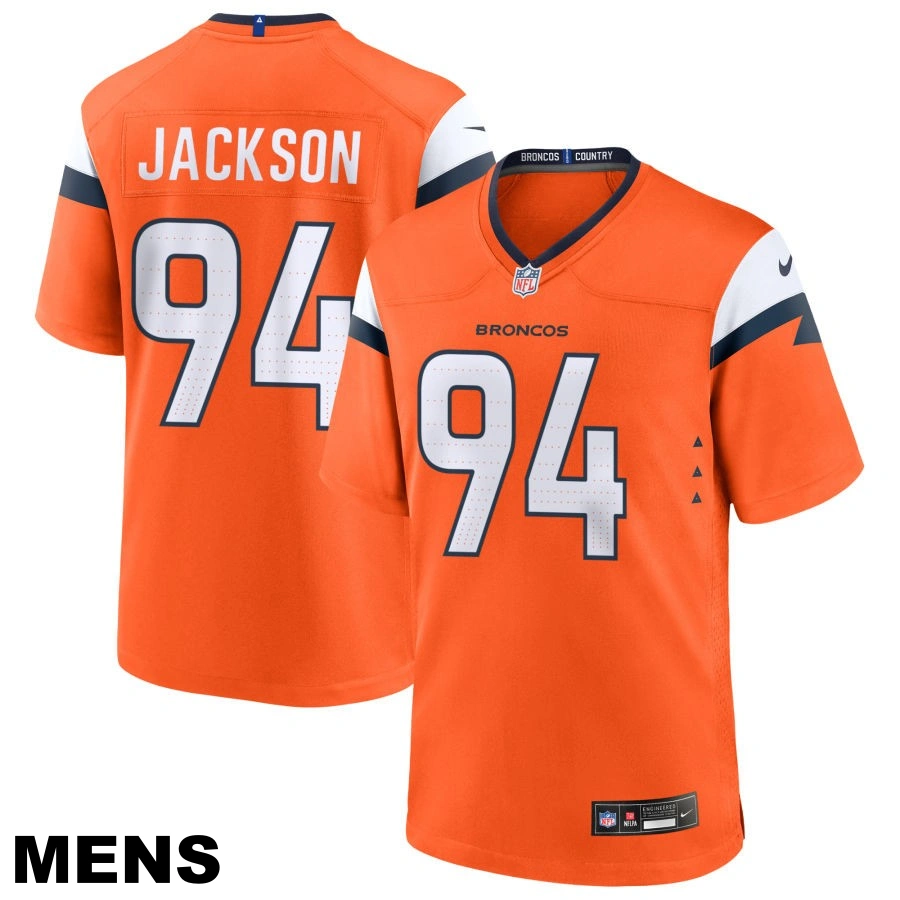 Men's Denver Broncos #94 Jordan Jackson Orange Mile High Collection Game Jersey Men's Denver Broncos #94 Jordan Jackson Orange Mile High Collection Game Jersey