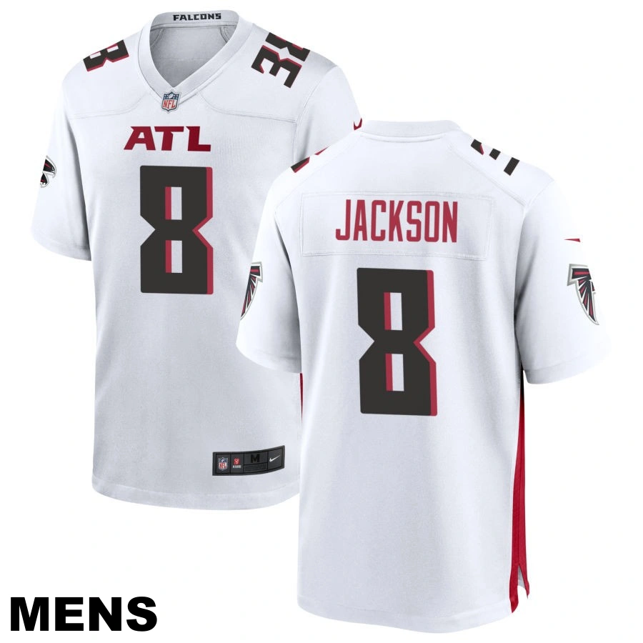 Men's Atlanta Falcons #38 Lamar Jackson White Game Jersey Men's Atlanta Falcons #38 Lamar Jackson White Game Jersey