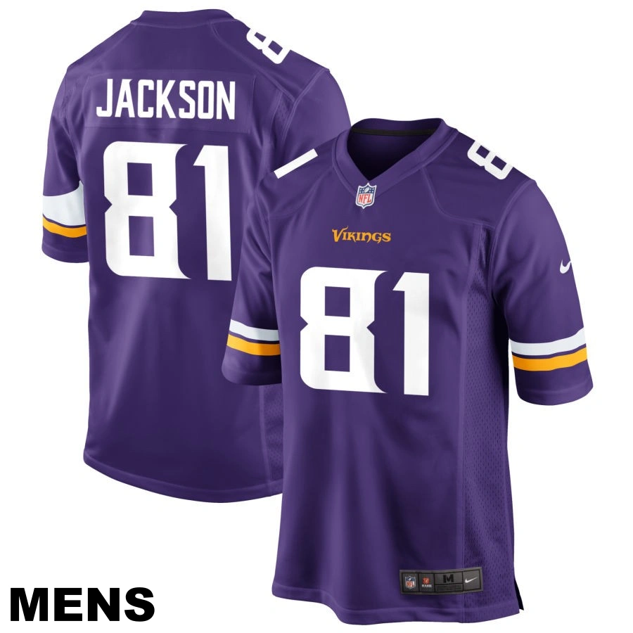Men's Minnesota Vikings #81 Lucky Jackson Purple Game Jersey