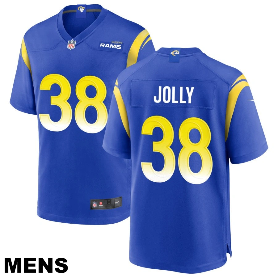 Men's Los Angeles Rams #38 Shaun Jolly Royal Game Jersey