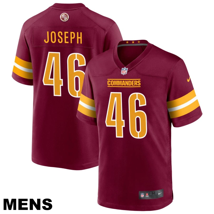 Men's Washington Commanders #46 Greg Joseph Burgundy Game Player Jersey