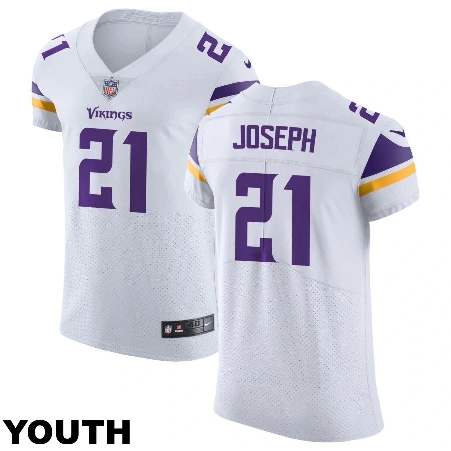 Youth Minnesota Vikings #21 Kelvin Joseph White Vapor Untouchable Elite Jersey