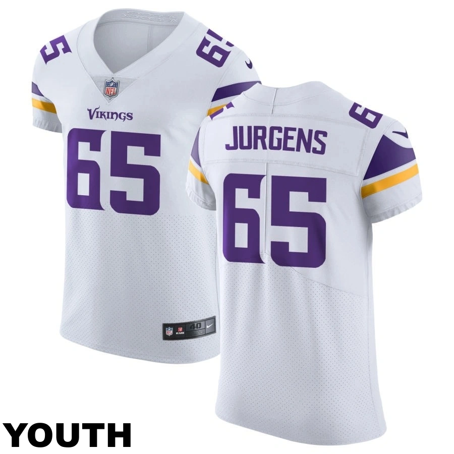 Youth Minnesota Vikings #65 Michael Jurgens White Vapor Untouchable Elite Jersey Youth Minnesota Vikings #65 Michael Jurgens White Vapor Untouchable Elite Jersey