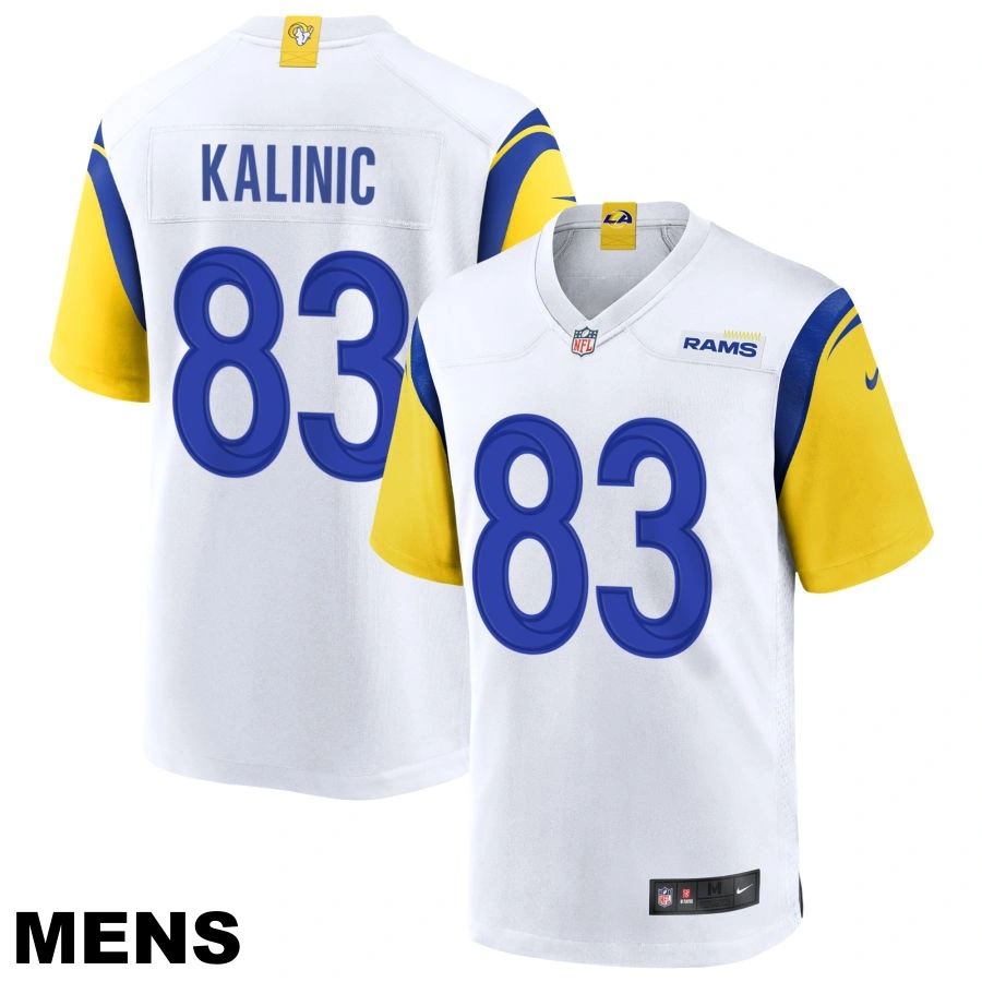 Men's Los Angeles Rams #83 Nikola Kalinic White Alternate Jersey