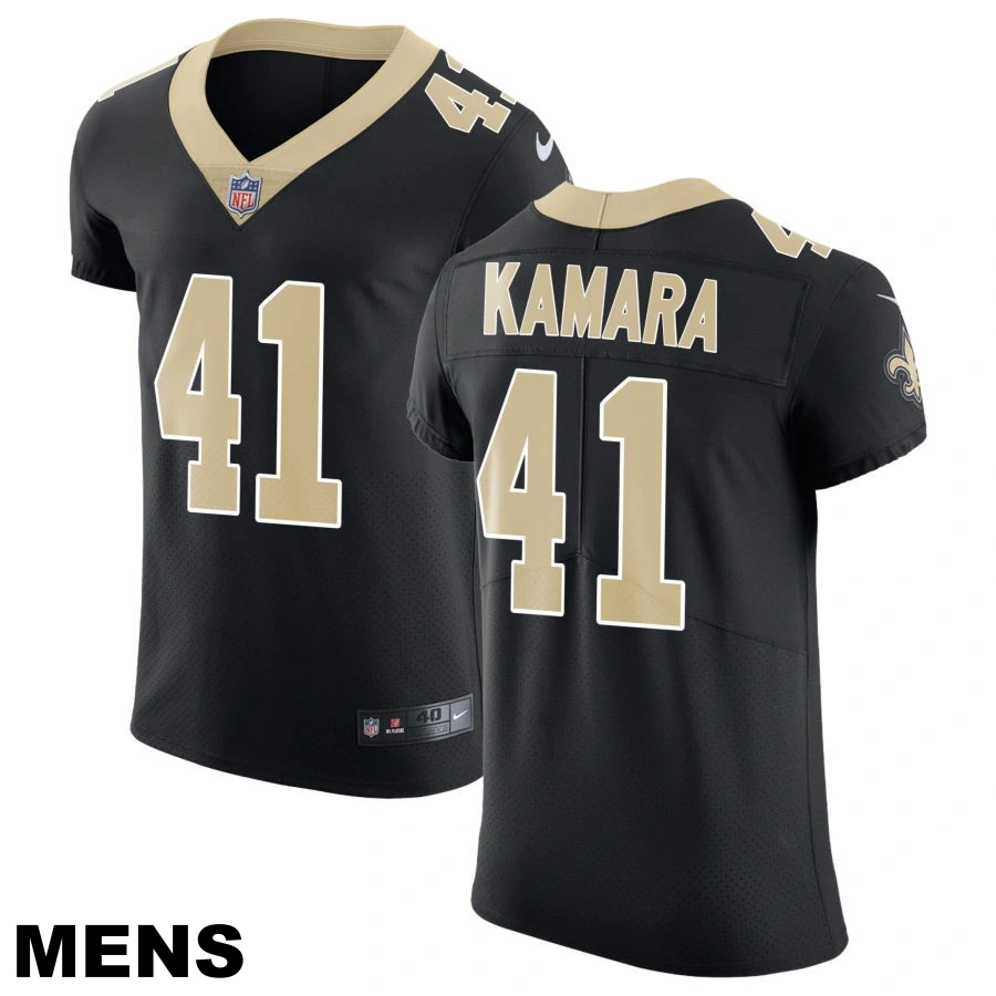 Men's New Orleans Saints #41 Alvin Kamara Black Vapor Untouchable Elite Jersey