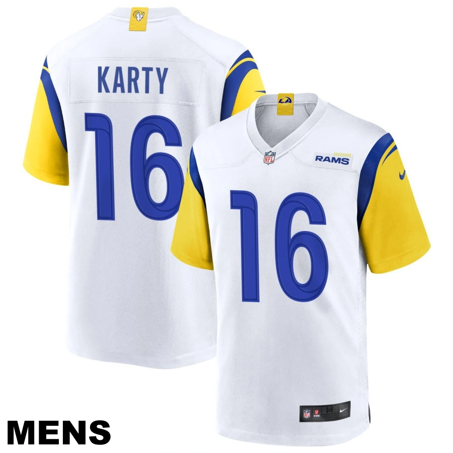 Men's Los Angeles Rams #16 Joshua Karty White Alternate Jersey