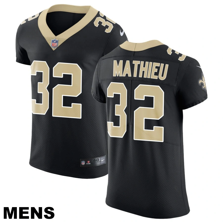 Men's New Orleans Saints #32 Tyrann Mathieu Black Vapor Untouchable Elite Jersey
