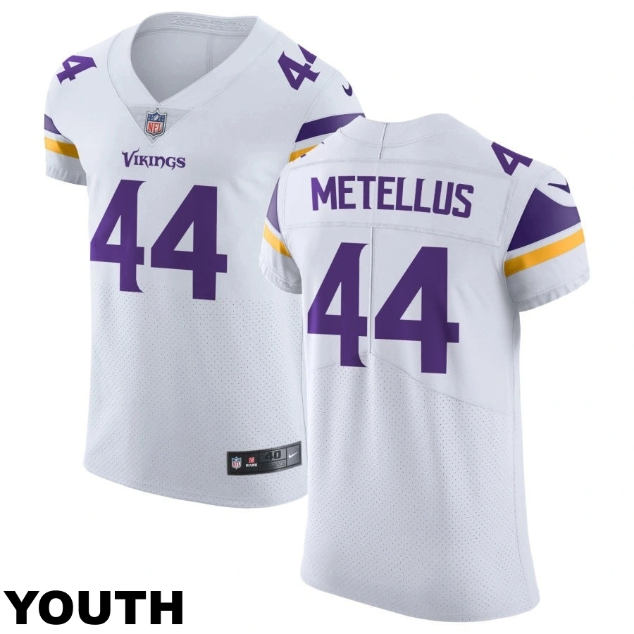 Youth Minnesota Vikings #44 Joshua Metellus White Vapor Untouchable Elite Jersey Youth Minnesota Vikings #44 Joshua Metellus White Vapor Untouchable Elite Jersey