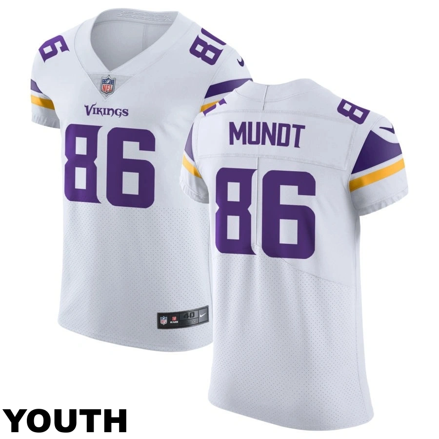 Youth Minnesota Vikings #86 Johnny Mundt White Vapor Untouchable Elite Jersey Youth Minnesota Vikings #86 Johnny Mundt White Vapor Untouchable Elite Jersey