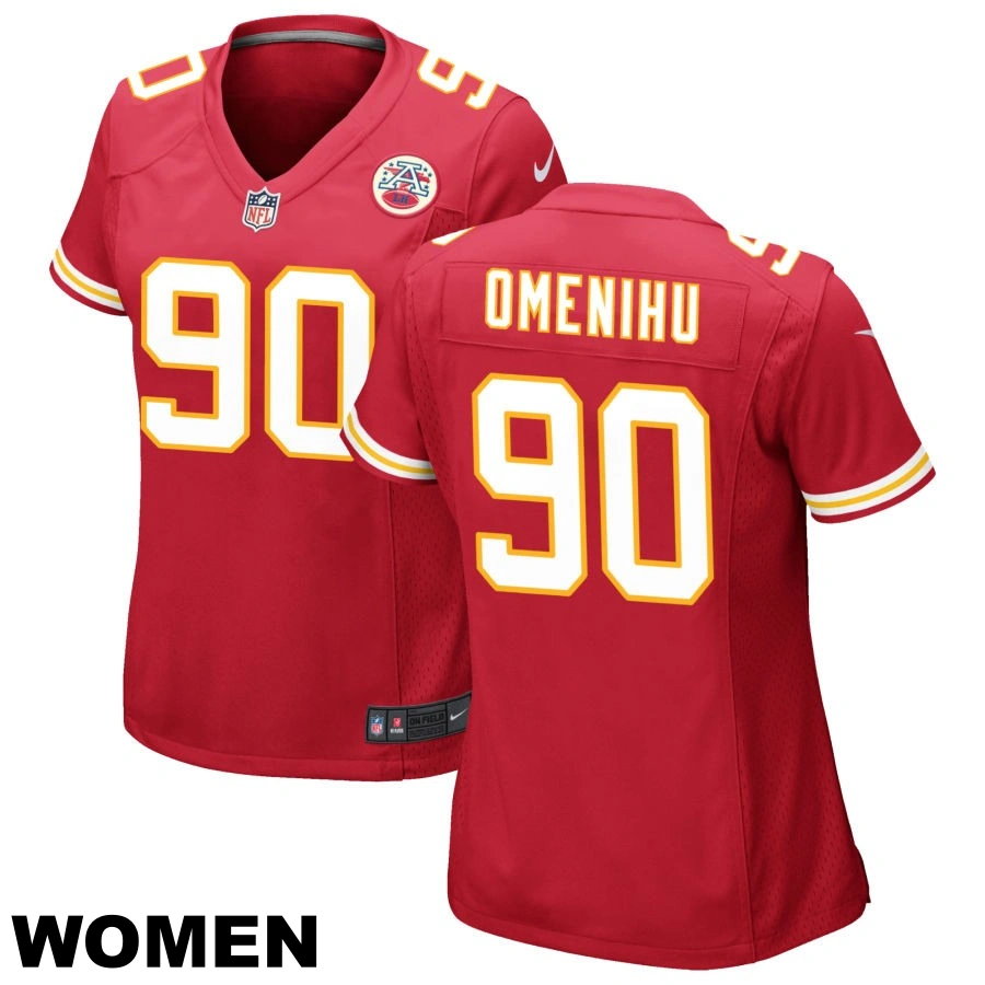 Women's #90 Charles Omenihu Red Kansas City Chiefs Game Jersey