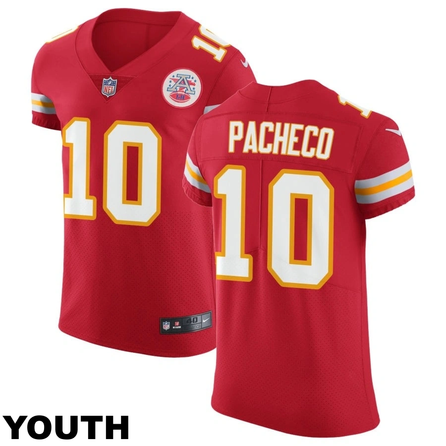 Youth Kansas City Chiefs #10 Isiah Pacheco Red Vapor Untouchable Elite Jersey