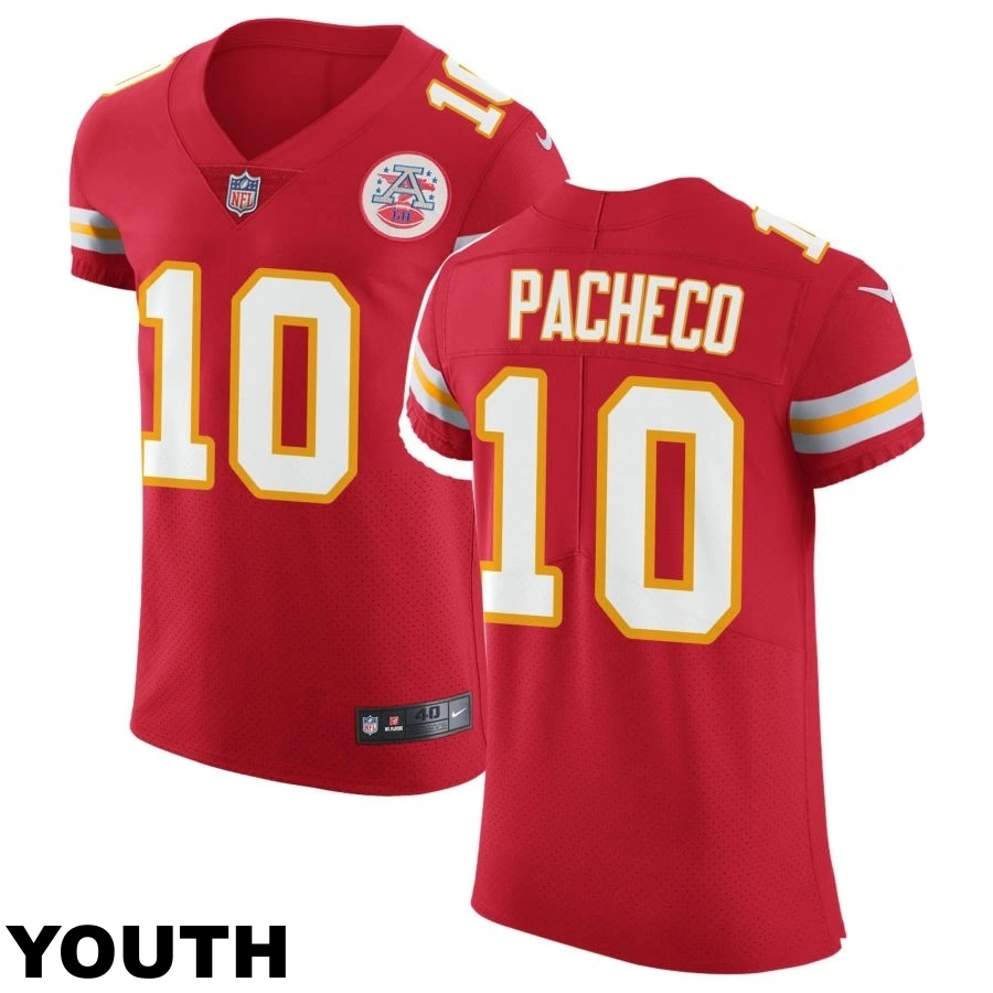 Youth Kansas City Chiefs #10 Isiah Pacheco Red Vapor Untouchable Elite Jersey