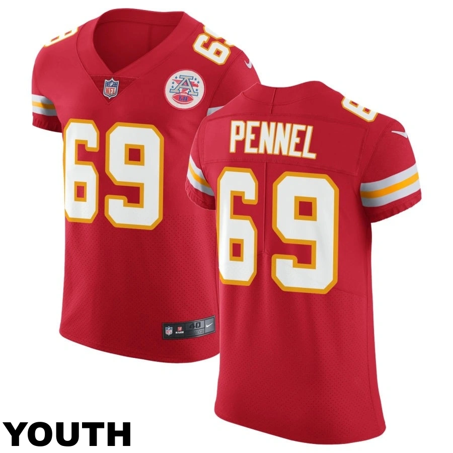 Youth Kansas City Chiefs #69 Mike Pennel Red Vapor Untouchable Elite Jersey