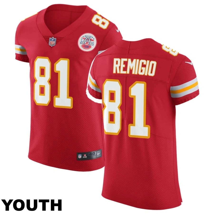 Youth Kansas City Chiefs #81 Nikko Remigio Red Vapor Untouchable Elite Jersey