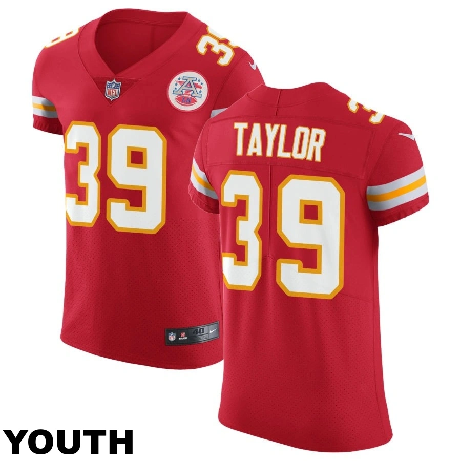 Youth Kansas City Chiefs #39 Keith Taylor Red Vapor Untouchable Elite Jersey