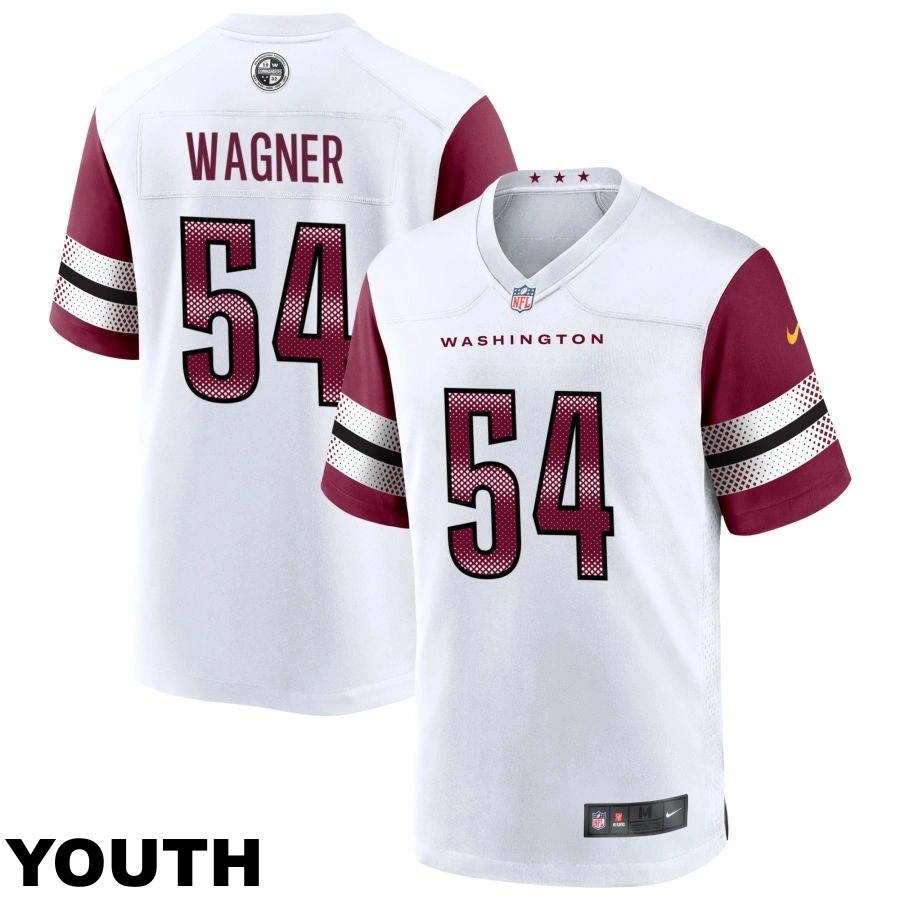 Youth Washington Commanders #54 Bobby Wagner White Game Player Jersey