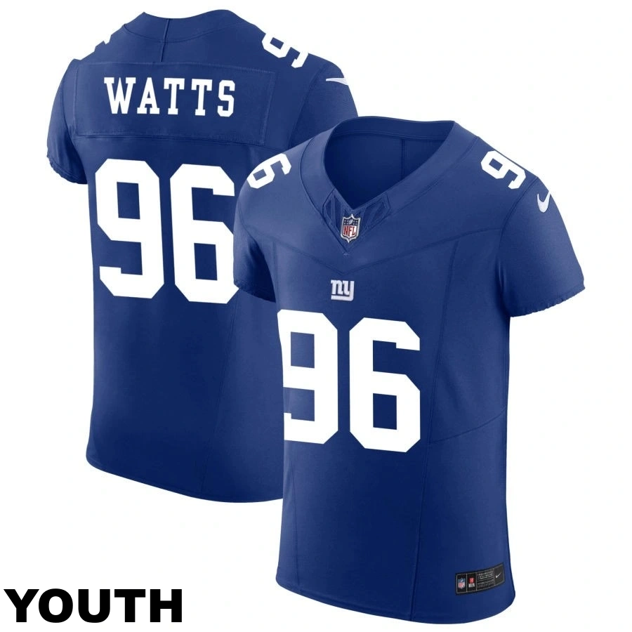 Youth New York Giants #96 Armon Watts Royal Vapor F.U.S.E. Elite Jersey Youth New York Giants #96 Armon Watts Royal Vapor F.U.S.E. Elite Jersey