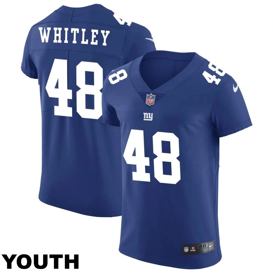 Youth New York Giants #48 Benton Whitley Royal Vapor Untouchable Elite Jersey