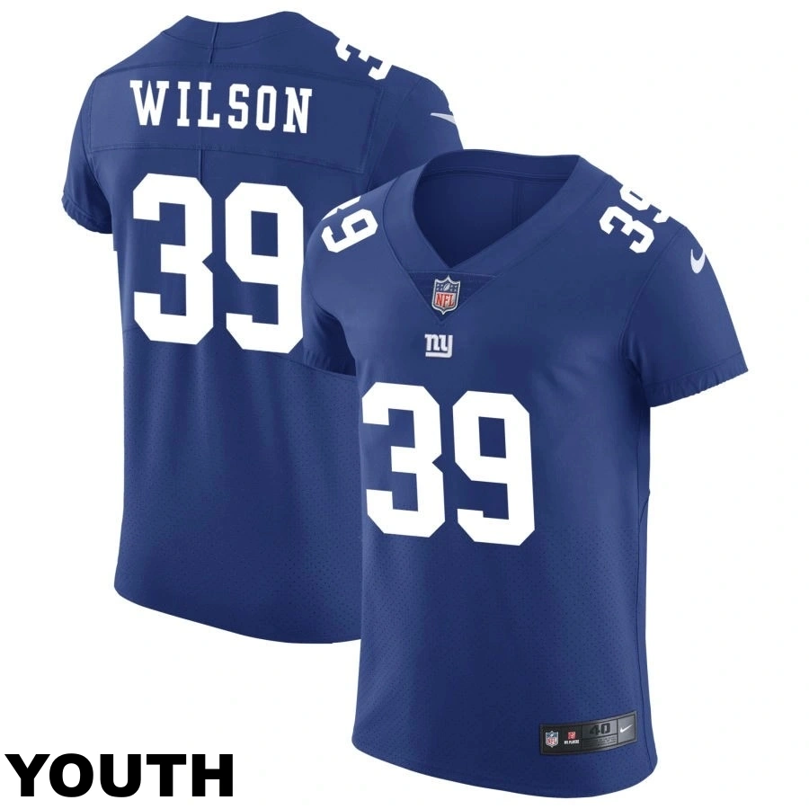 Youth New York Giants #39 Divaad Wilson Royal Vapor Untouchable Elite Jersey