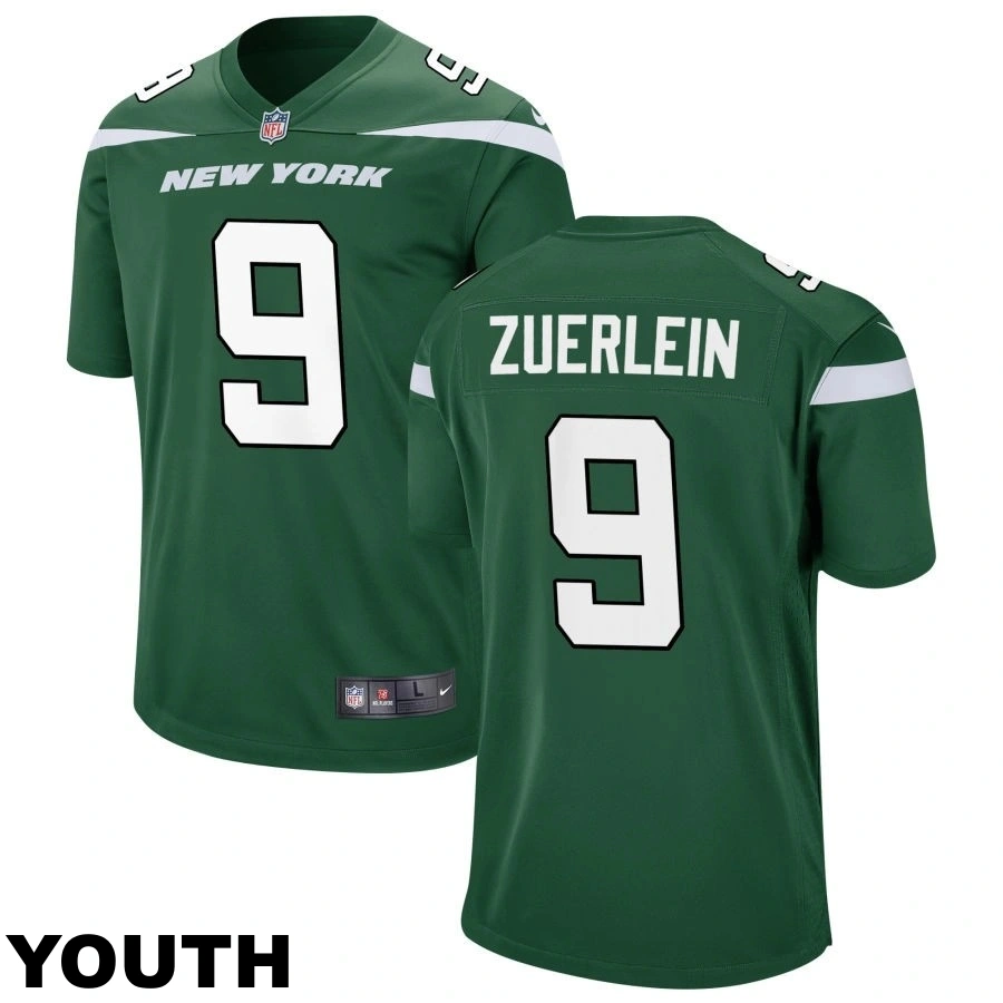Youth New York Jets #9 Greg Zuerlein Gotham Green Game Jersey Youth New York Jets #9 Greg Zuerlein Gotham Green Game Jersey