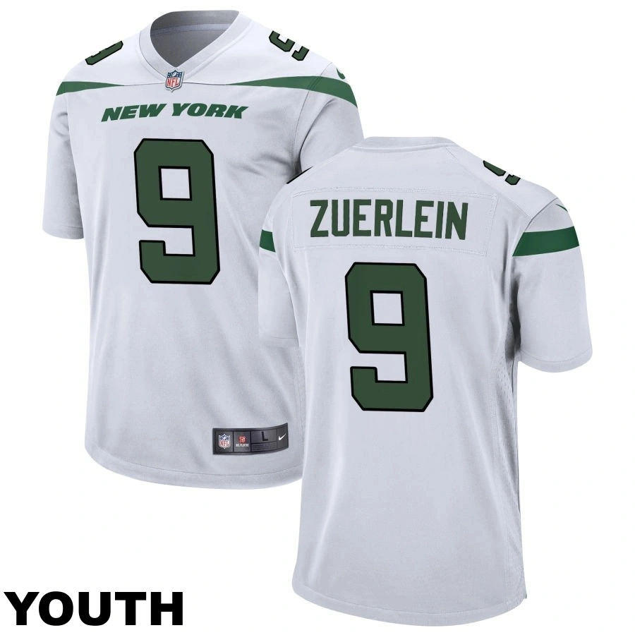Youth New York Jets #9 Greg Zuerlein White Game Jersey Youth New York Jets #9 Greg Zuerlein White Game Jersey